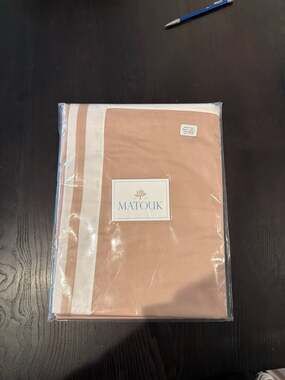 Matouk Alessandra 600TC Egyptian Cotton Sateen Euro Sham 27 x 27 Ambrosia/Bone